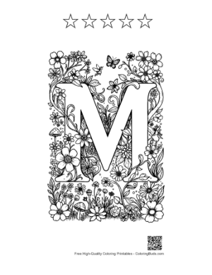 Thumbnail: Download Letter A-Z Coloring Page Printable and 5 Star Outline