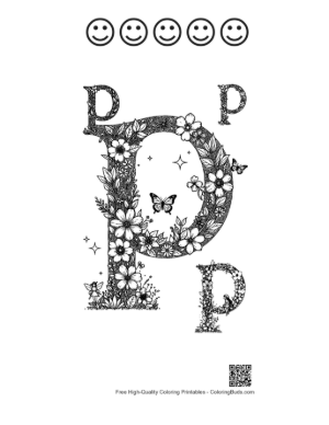 Thumbnail: Download Letter A-Z Coloring Sheet Printable and 5 Happy Face Outline