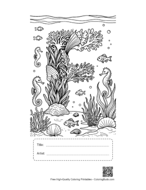 Thumbnail: Download Letter A-Z Coloring Sheet Printable with Title and Artist Box