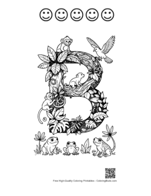 Thumbnail: Download Letter A-Z Printable and 5 Happy Face Outline