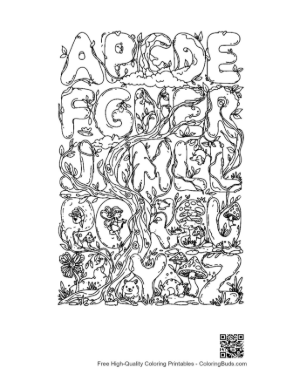 Thumbnail: Floral Alphabet Letters A-Z Mandala Style Printable