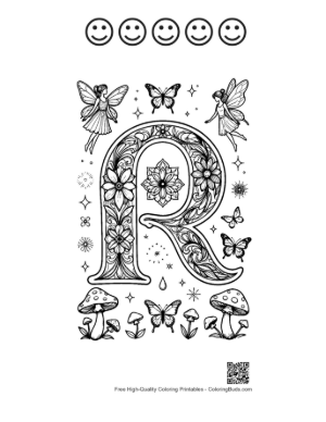 Thumbnail: Free Letter A-Z Coloring Sheet Printable and 5 Happy Face Outline