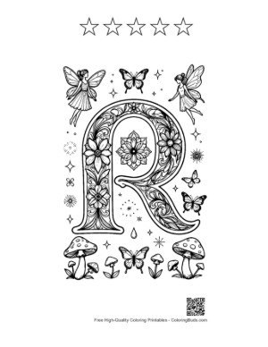 Thumbnail: Free Letter A-Z Coloring Sheet Printable and 5 Star Outline