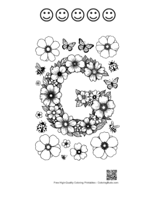 Thumbnail: Letter A-Z Coloring Sheet Printable and 5 Happy Face Outline