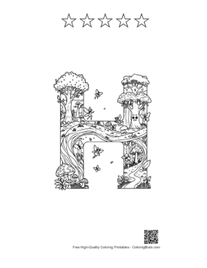Thumbnail: Letter A-Z for Kids Printable and 5 Star Outline