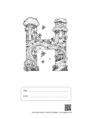 Thumbnail: Letter A-Z for Kids Printable with Title and Artist Box