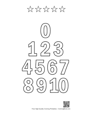 Thumbnail: Colour by Number Pictures to Print Printable and 5 Star Outline