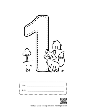 Thumbnail: Easy Numbers 1-10 for Kids Printable with Title and Artist Box