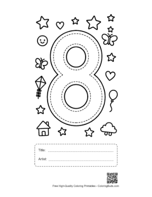 Thumbnail: Free Number 1-10 Coloring Page Printable with Title and Artist Box