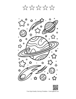 Thumbnail: Easy Planets Printable and 5 Star Outline