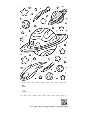 Thumbnail: Easy Planets Printable with Title and Artist Box