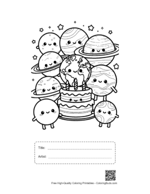 Thumbnail: Planets Printable with Title and Artist Box