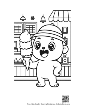 Thumbnail: Alien Chef at Magic Ice Cream Shop Printable
