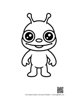 Thumbnail: Cute Little Green Alien Smiling