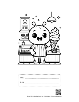 Thumbnail: Sweet Tooth Alien at Dessert Parlor Printable with Title and Artist Box