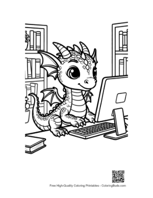 Thumbnail: Genius Baby Dragon with Modern PC Printable