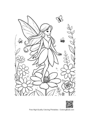 Thumbnail: Download Garden Fairy Coloring Sheet Printable