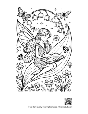 Thumbnail: Free Garden Fairy for Kids Printable