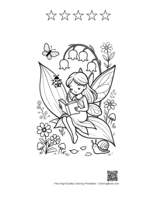 Thumbnail: Garden Fairy for Kids Printable and 5 Star Outline