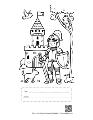 Thumbnail: Medieval Knight Printable with Title and Artist Box