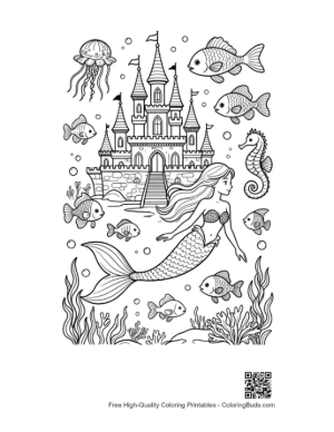 Thumbnail: Download Mermaid Princess Coloring Sheet Printable