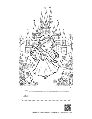 Thumbnail: Cute Ice Princess Printable with Title and Artist Box