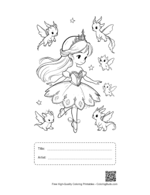 Thumbnail: Download Ballerina Princess Printable with Title and Artist Box