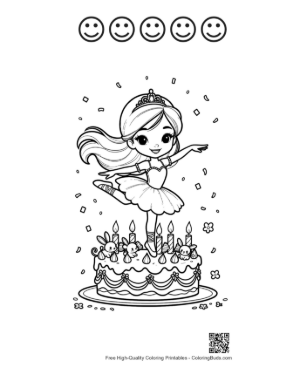 Thumbnail: Easy Ballerina Princess Printable and 5 Happy Face Outline