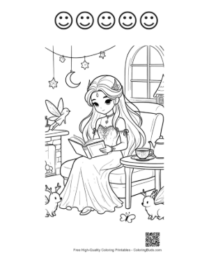 Thumbnail: Easy Ice Princess Printable and 5 Happy Face Outline