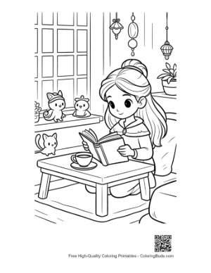 Thumbnail: Easy Ice Princess to Color Printable
