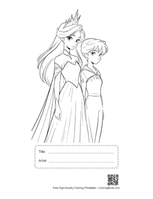 Thumbnail: Ice Princess and Young Royal Side by Side Printable with Title and Artist Box