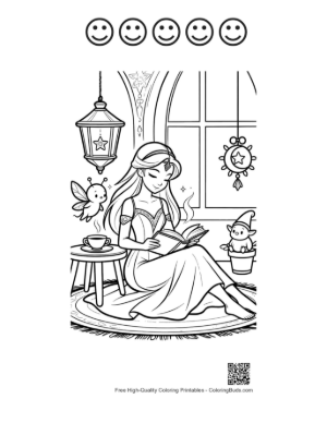 Thumbnail: Ice Princess Printable and 5 Happy Face Outline