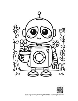 Thumbnail: Easy Retro Robot for Kids Printable