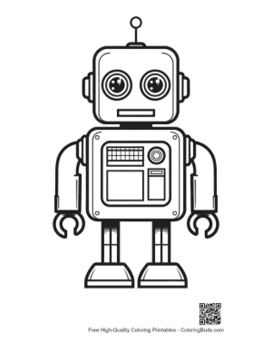 Thumbnail: Retro Line Art Robot