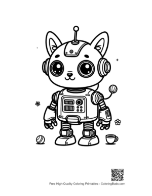 Thumbnail: Small Cat Robot Buddy with Mechanical Gears and Whiskers Printable