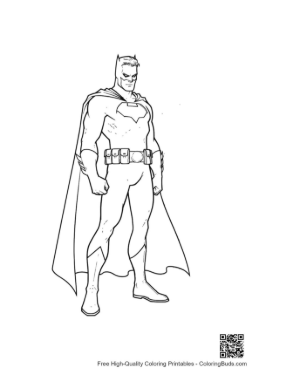 Thumbnail: Batman Outline Standing Heroically