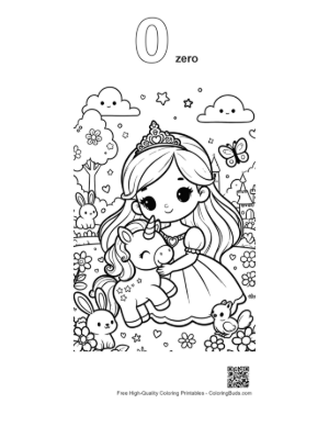 Thumbnail: Cute Kawaii Unicorn Printable Outline Number 0