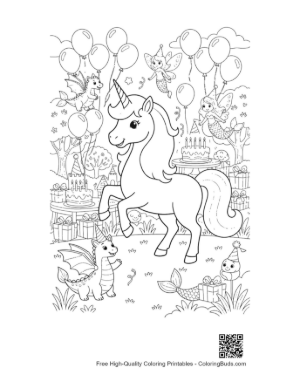 Thumbnail: Rainbow Unicorn Printable