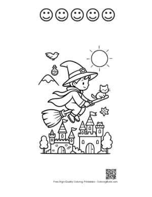Thumbnail: Download Magic Wizard To Color Printable And 5 Happy Face Outline