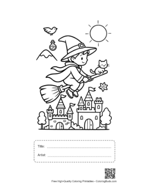 Thumbnail: Download Magic Wizard To Color Printable With Title And Artist Box