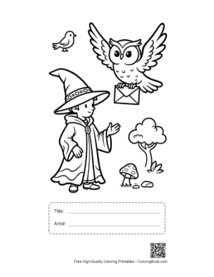Thumbnail: Magic Wizard Printable with Title and Artist Box