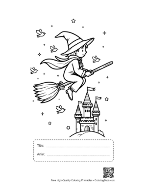 Thumbnail: Magic Wizard to Color Printable with Title and Artist Box