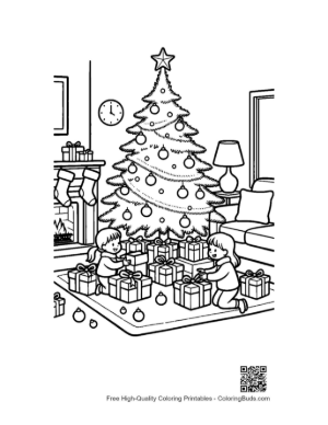 Thumbnail: Christmas Tree Coloring Page Printable