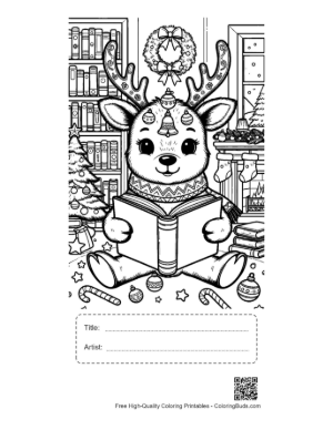 Thumbnail: Download Reindeer for Kids Printable with Title and Artist Box