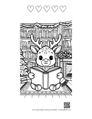 Thumbnail: Easy Reindeer Printable and 5 Heart Outline
