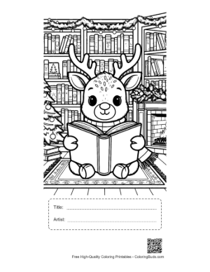 Thumbnail: Easy Reindeer Printable with Title and Artist Box