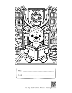 Thumbnail: Reindeer Printable with Title and Artist Box