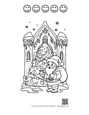 Thumbnail: Free Santa Claus Printable and 5 Happy Face Outline