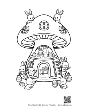 Thumbnail: Download Easter Bunny to Color Printable