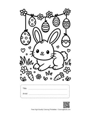 Thumbnail: Easter Eggs Coloring Page Printable with Title and Artist Box